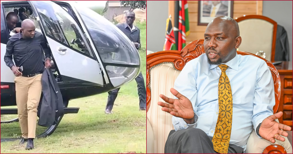 Cabinet nominee for Sports Kipchumba Murkomen denied owning a chopper.